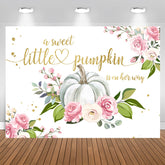 A Süss Kürbis An Ihr Weg Babydusche Hintergrund